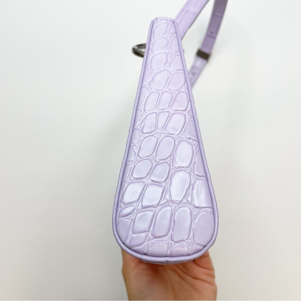 APEDE MOD Purple Croc Froggy Bag Silver Metal - Picture 4 of 9